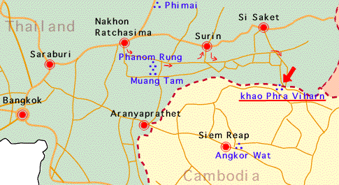 タイのイサーン（東北部）ツアー　パノム・ルン遺跡、ムアン・タム遺跡、カオ・プラ・ヴィハーン遺跡